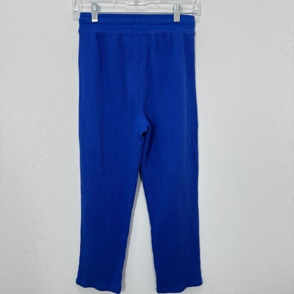 Gap Women's XS Bright Cornflower Blue Waffle‎ Straight Leg Sweats Loungewear - Picture 3 of 5